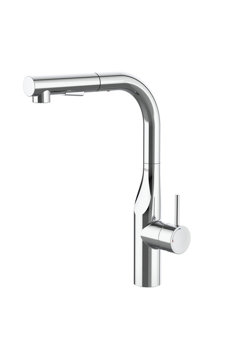 ROCA A5A854DC00 GLERA Grifo Monomando Cocina Caño Giratorio y Ducha Extraíble Dos Funciones Cromo