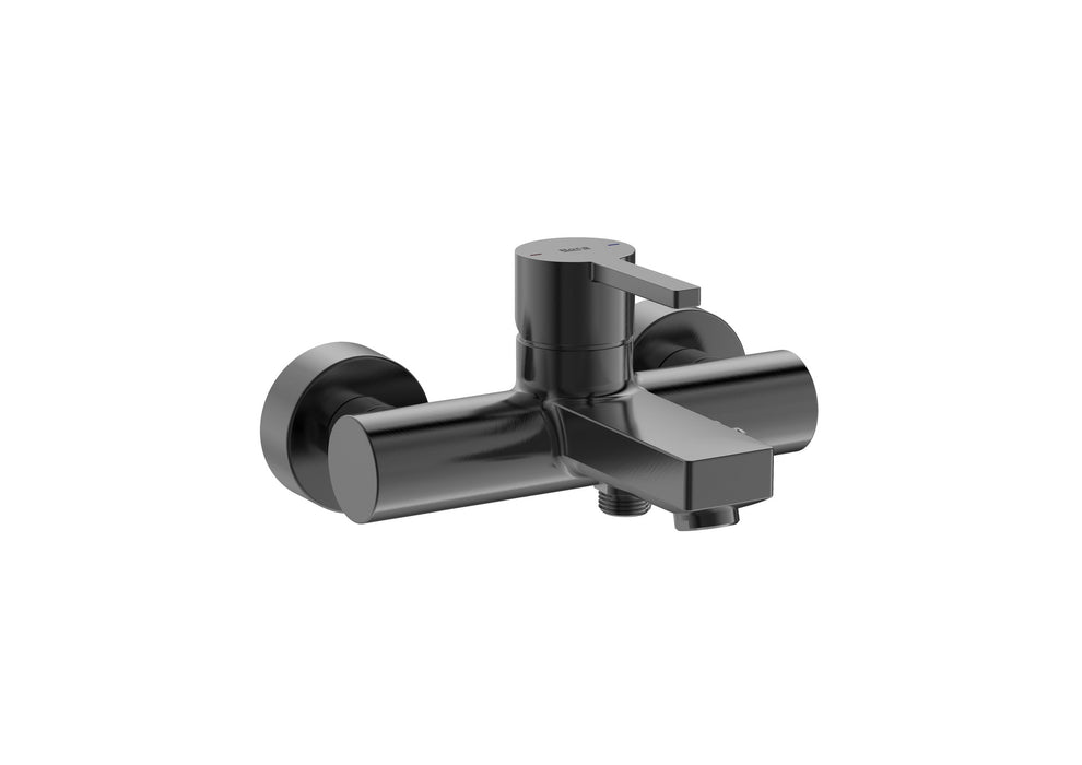 ROCA A5A0296NM0 NAIA Grifo Monomando Baño-Ducha con Inversor Automático Negro Titanio Cepillado
