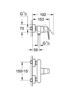 GROHE 32 837 000 EUROSMART COSMOPOLITAN Grifo Para Ducha