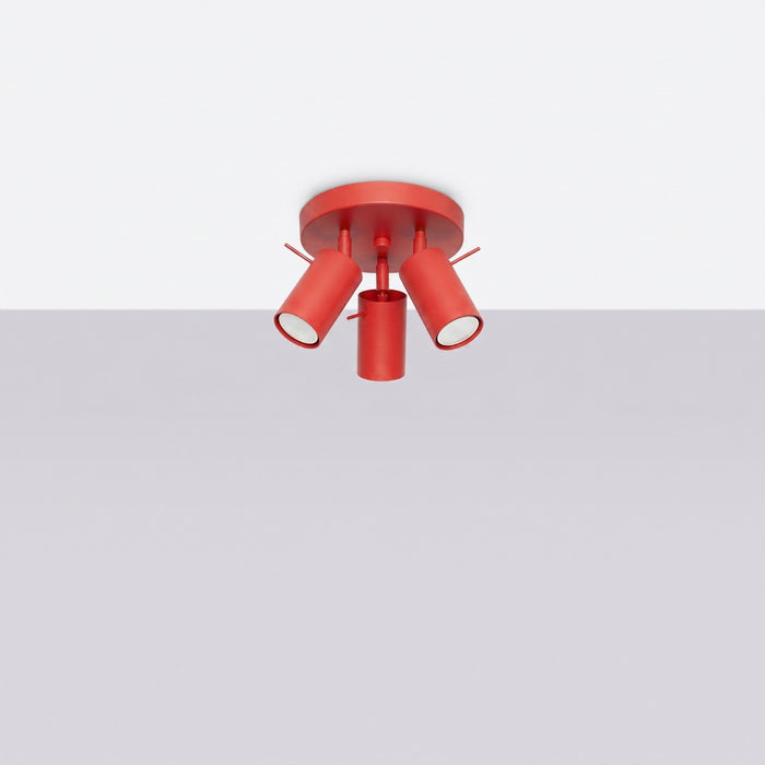 SOLLUX SL.2192 Plafón RING 3P rojo