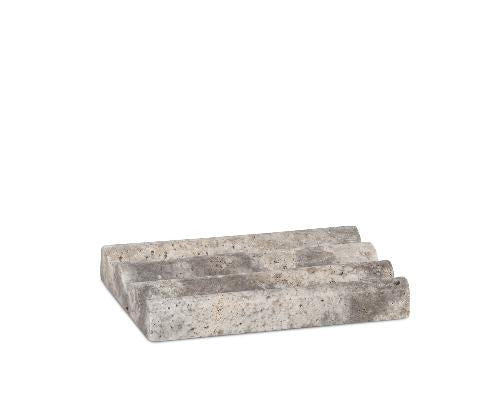 ANDREA HOUSE BA25091 Jabonera Mármol Gris 12X9,5X2Cm