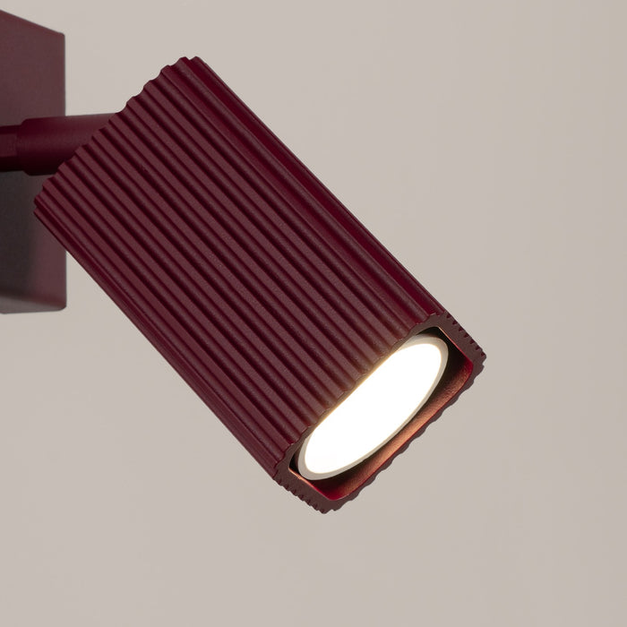 SOLLUX SL.3217 Lámpara De Pared Rayo Burdeos Con Interruptor