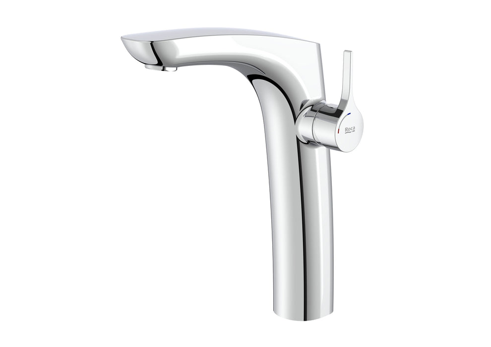 ROCA A5A3A3AC00 INSIGNIA Grifo Monomando Lavabo con Caño Alto Desagüe Click-Clack y Cold Start Cromo