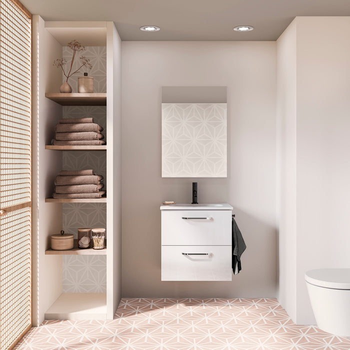 AMIZUVA 127015 HONE Conjunto Mueble Mini Blanco Brillo