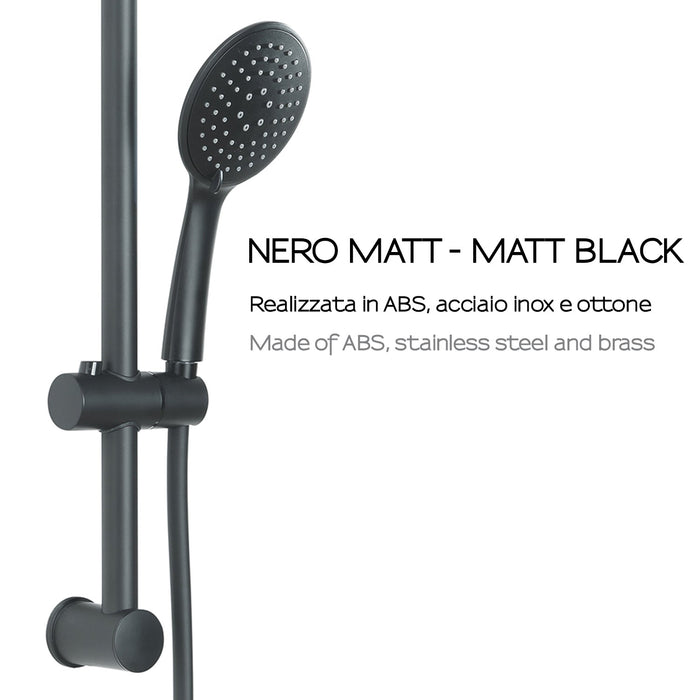 GEDY GYSS1031320 TECH Set De Ducha 13 Negro Mate