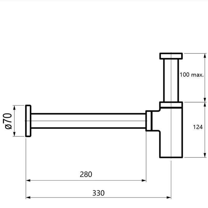 PRESTO 48171 Sifón Minimalista Níquel Cepillado