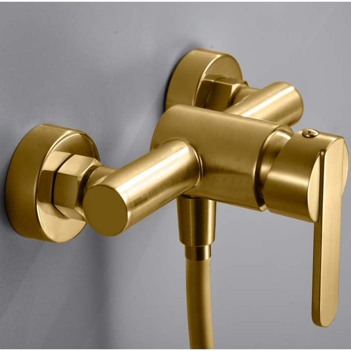 IMEX BDR001-5OC ROMA Kit Ducha Monomando Oro Cepillado