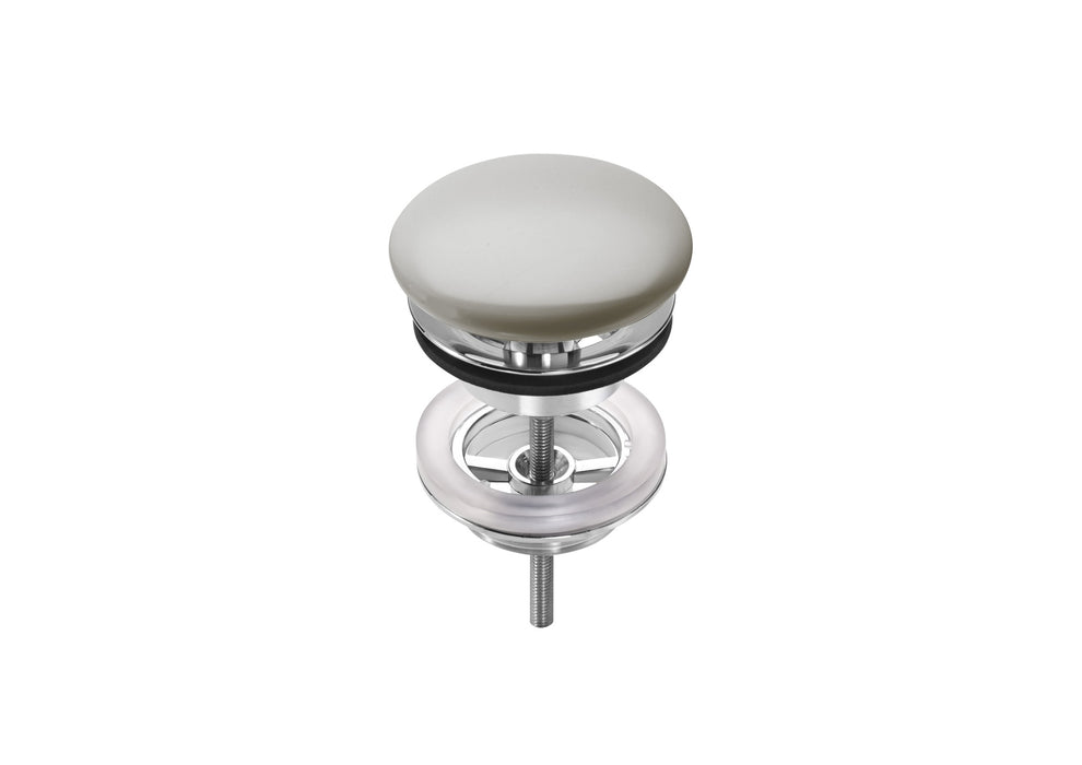 ROCA A506403965 AQUA Desagüe Lavabo o Bidé con Tapón Fijo Abierto de Porcelana Ø 72 Beige
