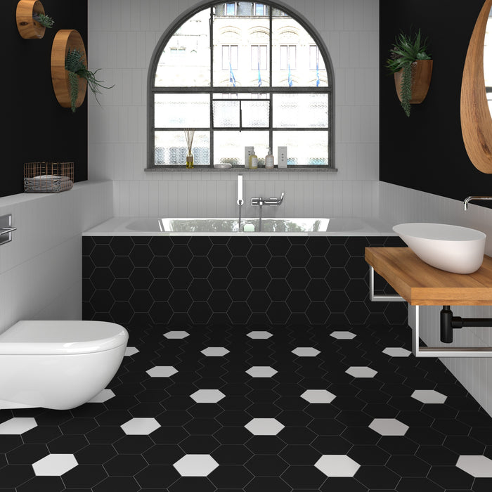 DUNE EXA WHITE 15x17 Porcelánico Hexagonal