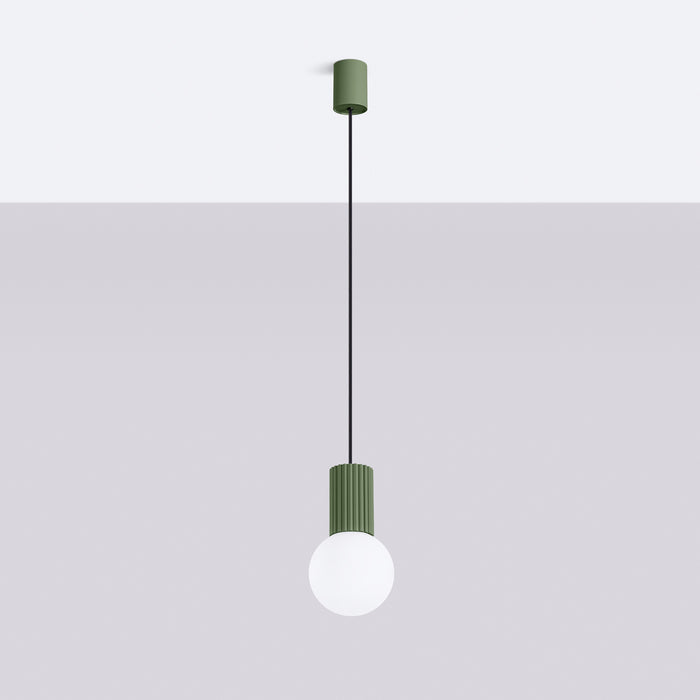 SOLLUX SL.1724 HALO Lámpara Colgante 1 Verde Oliva