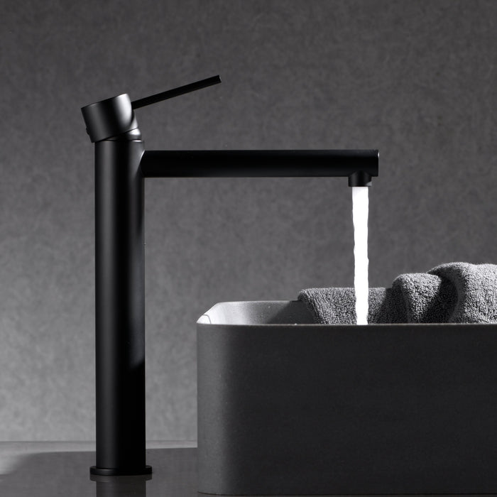 IMEX BDYS045-3NG MILOS STICK Grifo de Lavabo Alto Negro Mate