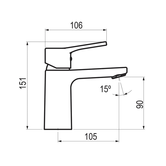 PRESTO 717500E Cónico lavabo Cromo