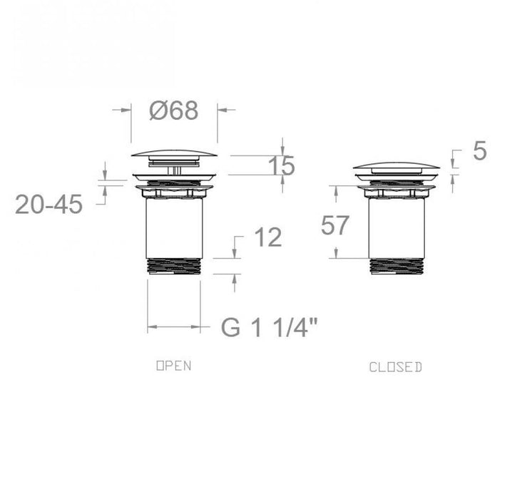 RAMONSOLER 1220LNM Válvula Clic-Clac Negro Mate
