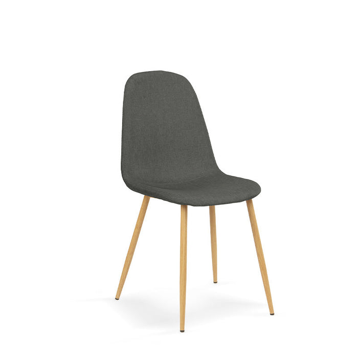 FURNITURE STYLE FS5192PIZAFAB MARGOT Pack 4 Sillas de Comedor Textil Color Gris Pizarra