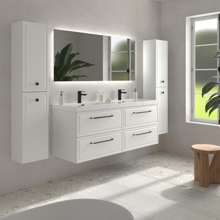 SALGAR 121801 RUNA Mueble+Lavabo TOSCANA 140cm Blanco Mate