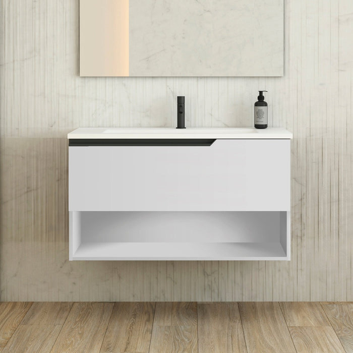 VISOBATH ELEVEN Mueble de Baño con Lavabo Suspendido Blanco Ada Mate Mate