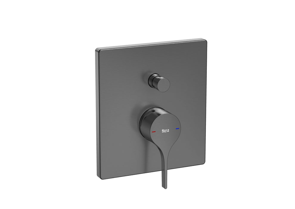 ROCA A5A0B3ANM0 INSIGNIA Grifo Monomando Empotrable para Baño-Ducha Negro Titanio Cepillado