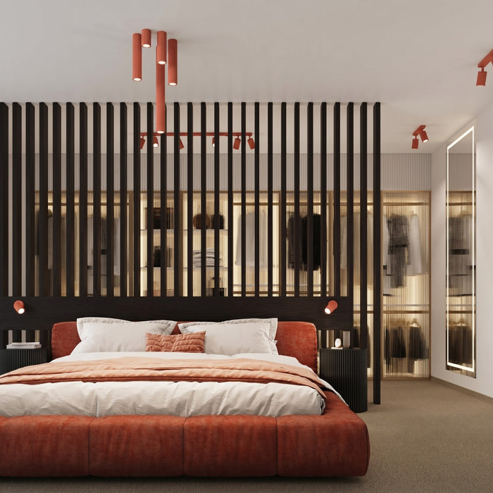 SOLLUX SL.2363 Aplique de pared KARBON rojo con interruptor