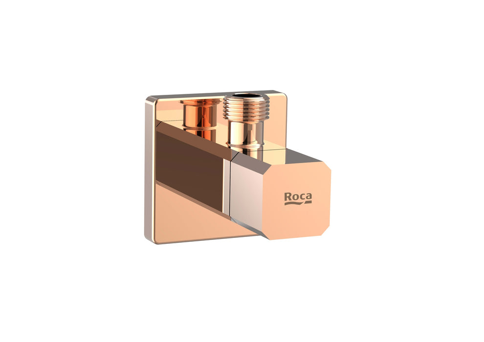 ROCA A5251679RG AQUA Square Llave de Corte 1/2" 3/8" Válvula Cerámica Oro Rosa