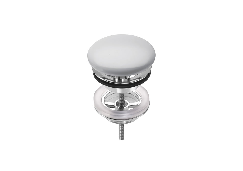 ROCA A506403963 AQUA Desagüe Lavabo o Bidé con Tapón Fijo Abierto de Porcelana Ø 72 Perla