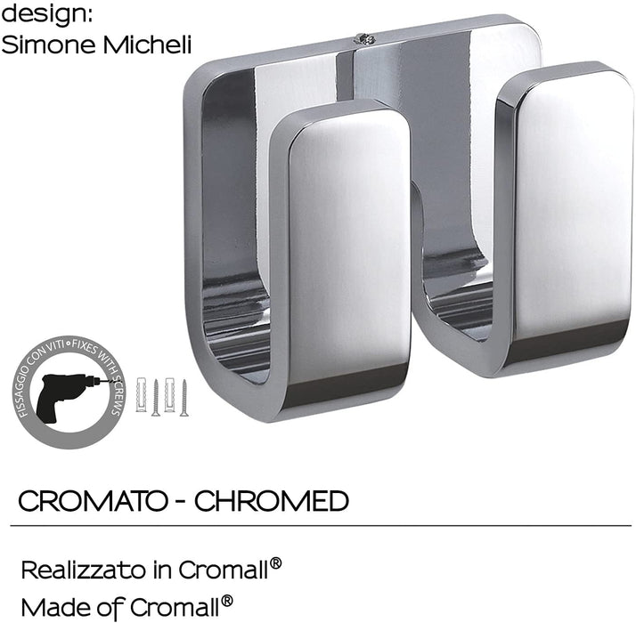 GEDY 32281300000 OUTLINE Percha Doble Cromo