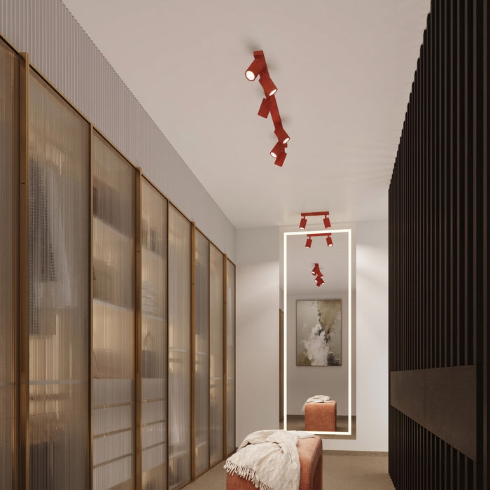 SOLLUX SL.2368 Plafón KARBON 4L rojo