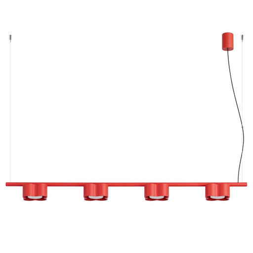 SOLLUX SL.3384 Lámpara De Araña Ovio 4 Roja Gx53