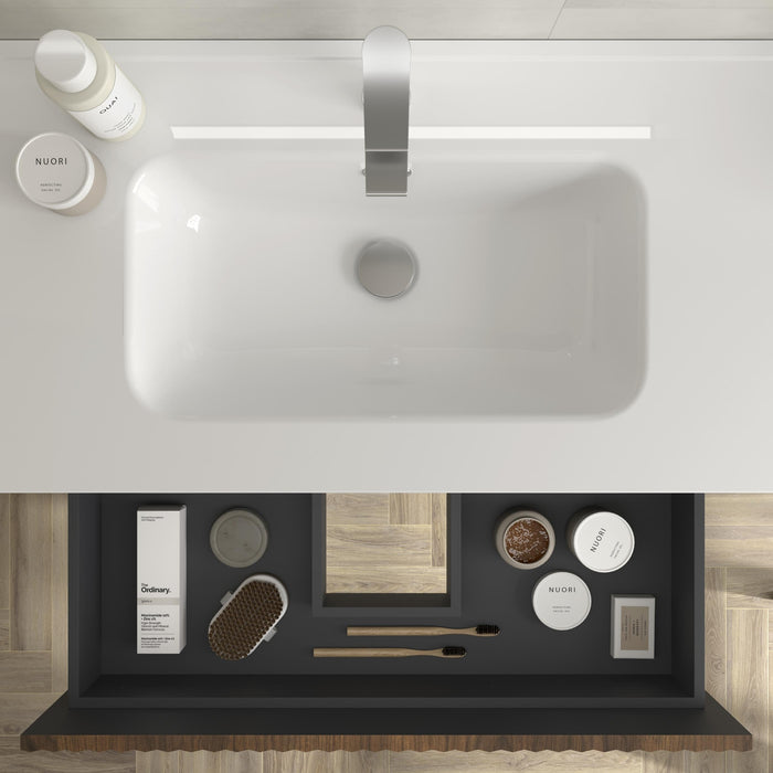 SALGAR 121747 KIRA Mueble+Lavabo IBON 120cm Nogal