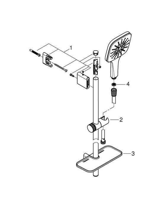 GROHE 26 161 003 TEMPESTA 110 Teleducha 2 chorros Cromo