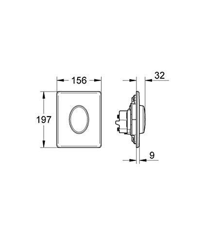GROHE 38 564 000 SKATE Air Escudo Desc. Unica Neum. Vert.