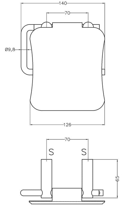 MEDICLINICS AI0080C Portarollos con tapa Acero Brillo