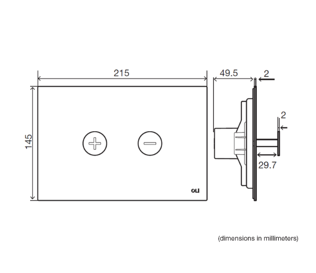 OLI 046198 TRUMPET Pulsador Inox Cepillado