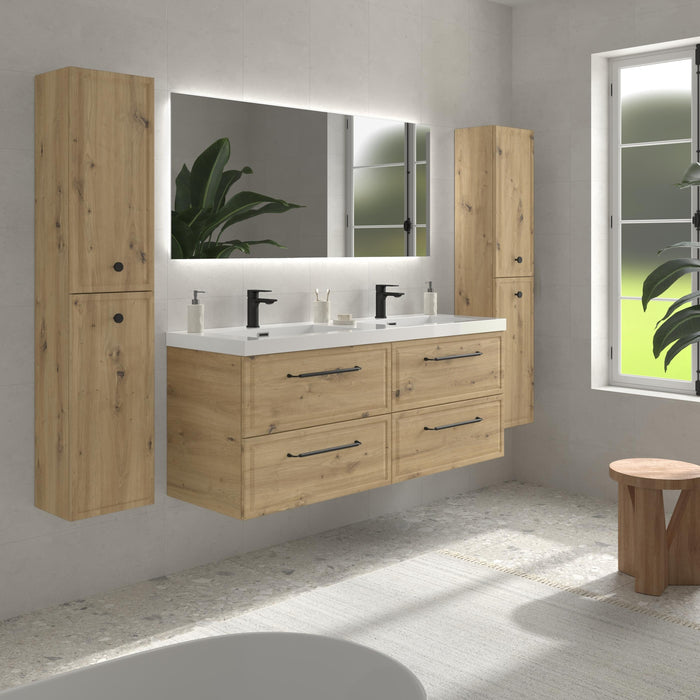 SALGAR 121803 RUNA Mueble+Lavabo TOSCANA 140cm Roble