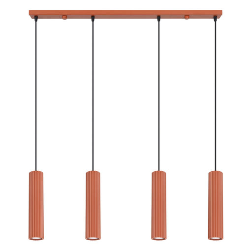 SOLLUX SL.2006 Lámpara Colgante Karbon 4L Ocre Rojo