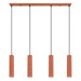 SOLLUX SL.2006 Lámpara Colgante Karbon 4L Ocre Rojo