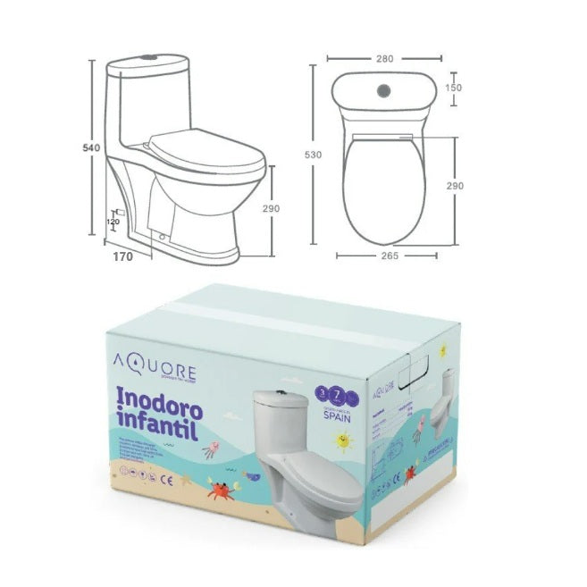 AQUORE INFANTIL Inodoro Blanco Completo