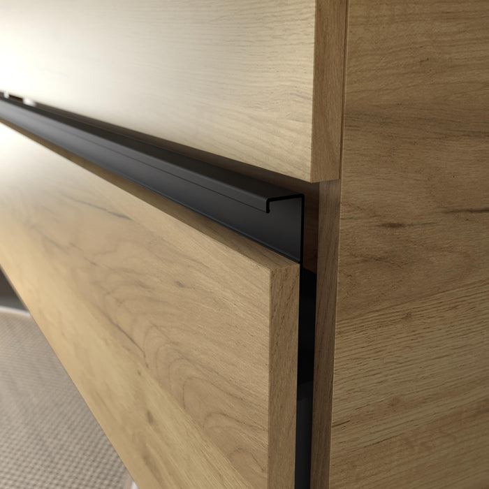 SALGAR 116067 BEQUIA PLUS METAL Mueble de Baño 1 poza Porcelana 120cm Roble