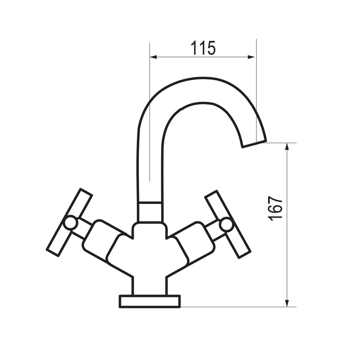 PRESTO 8245061 Matrix lavabo Cromo mate