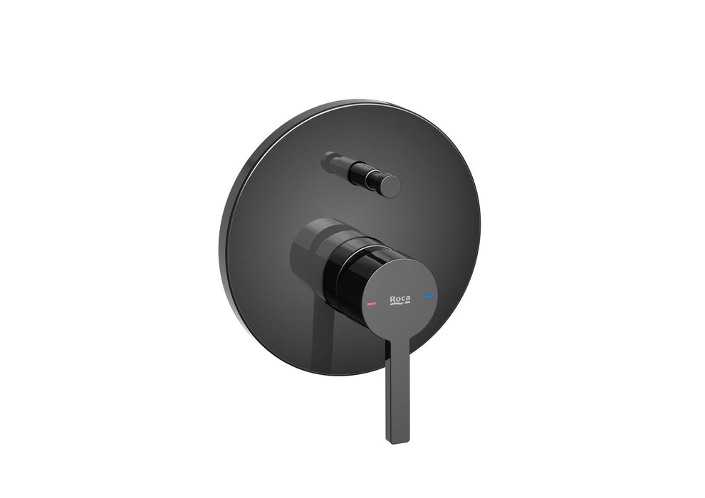 ROCA A5A0B96CN0 NAIA Grifo Monomando Empotrable para Baño-Ducha con Inversor Automático Negro Titanio