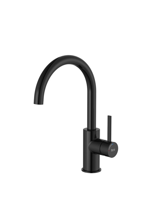 ROCA A5A4A9ECN0 ONA Grifo Monomando Lavabo con Maneta Lateral Cold Start Negro Titanio