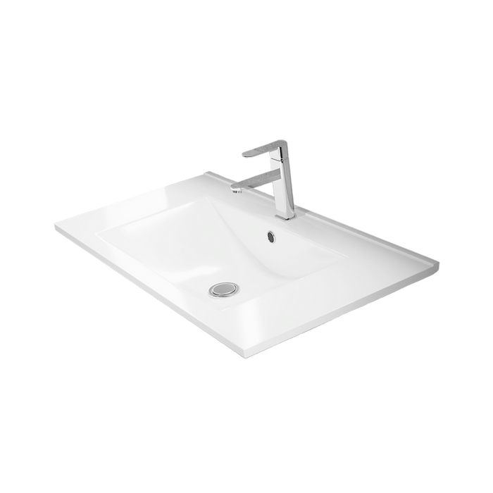 BATHME TRIO Mueble de Baño con Lavabo 3 Cajones Color Blanco Brillo