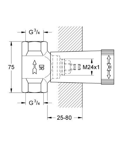 GROHE 29 802 000 Cuerpo Llave 3/4"