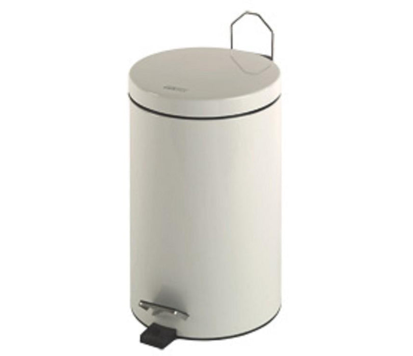 MEDICLINICS PP1312 Cubo Pedal Redondo 12L Pintado Blanco