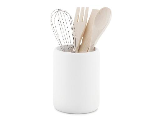 ANDREA HOUSE CC20120 Bote Utensilios Pol Blc 10,5X22,5Cm