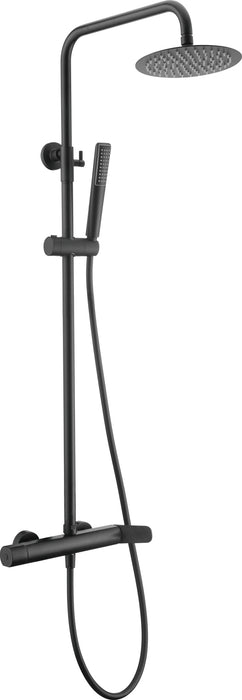 IMEX BDR031/NG DINAMARCA Grifo Monomando Conjunto de Ducha Telescópico Negro Mate