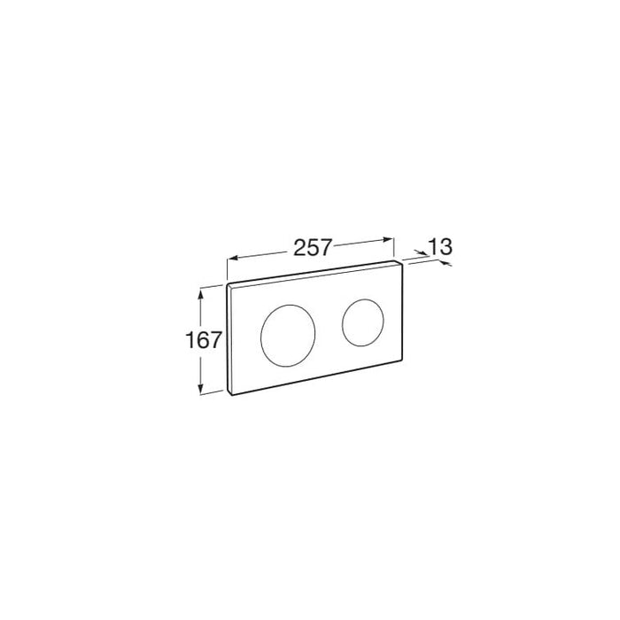 ROCA A890189304 PL10 PRO ONE Placa de Accionamiento Antivandálica Acero Inoxidable Posterior a 2021