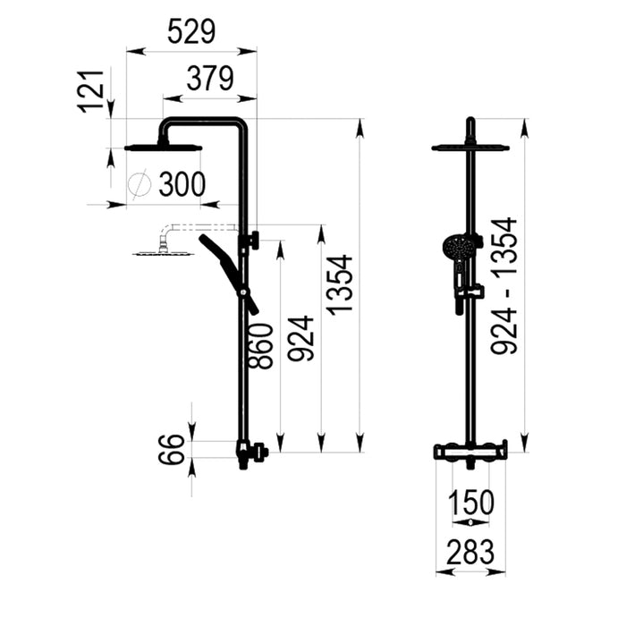 PRESTO 46550300 Aroha columna ducha mezcladora Cromo