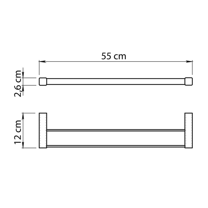 GEDY SG225513000 SPLUGA Toallero Doble Cromo