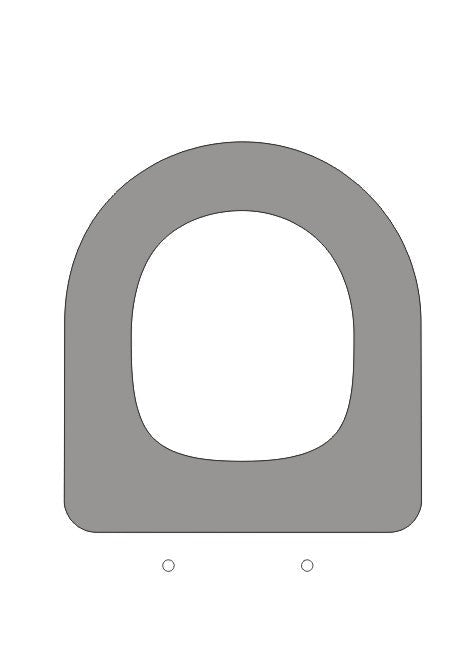 ETOOS 02014014 MERIDIAN Antiguo Tapa WC Color Gris