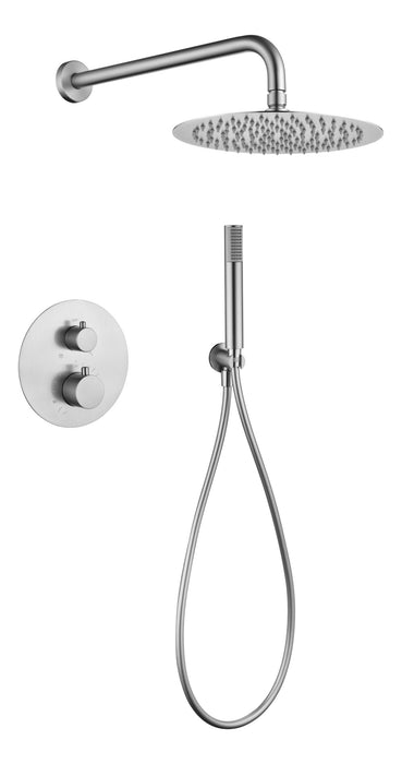 IMEX GTM039/NQ MONZA Grifo Termostático Ducha Empotrado Color Níquel Cepillado